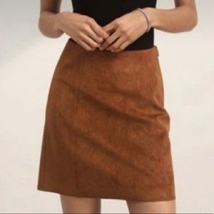 Faux suede babaton mini skirt